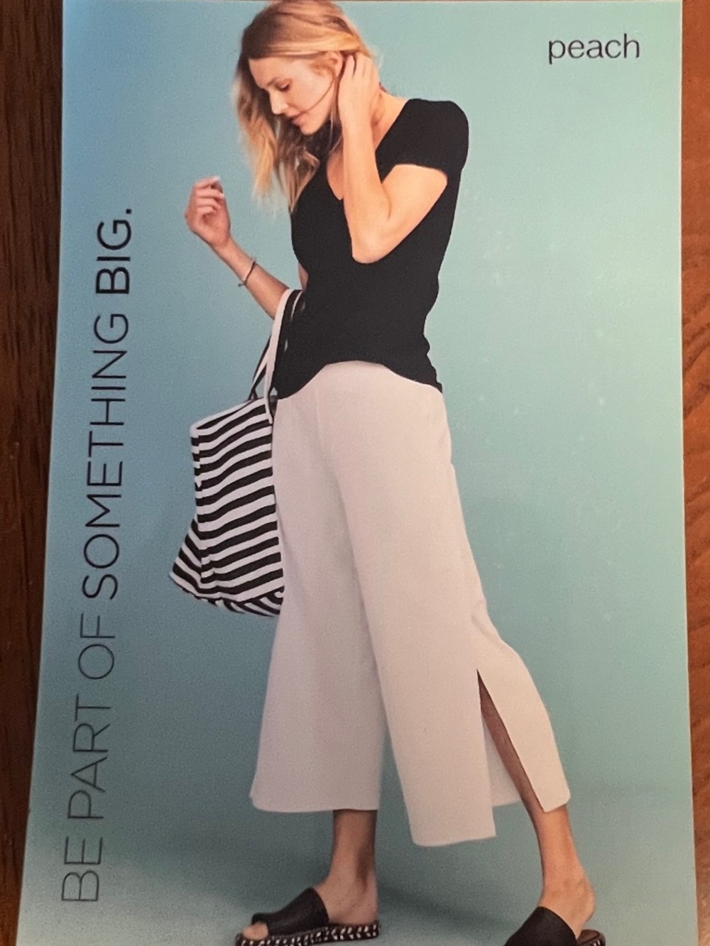 Peach Wide-Leg Culotte Pants | Satin-Lined Side Slits | Pull-On Comfort